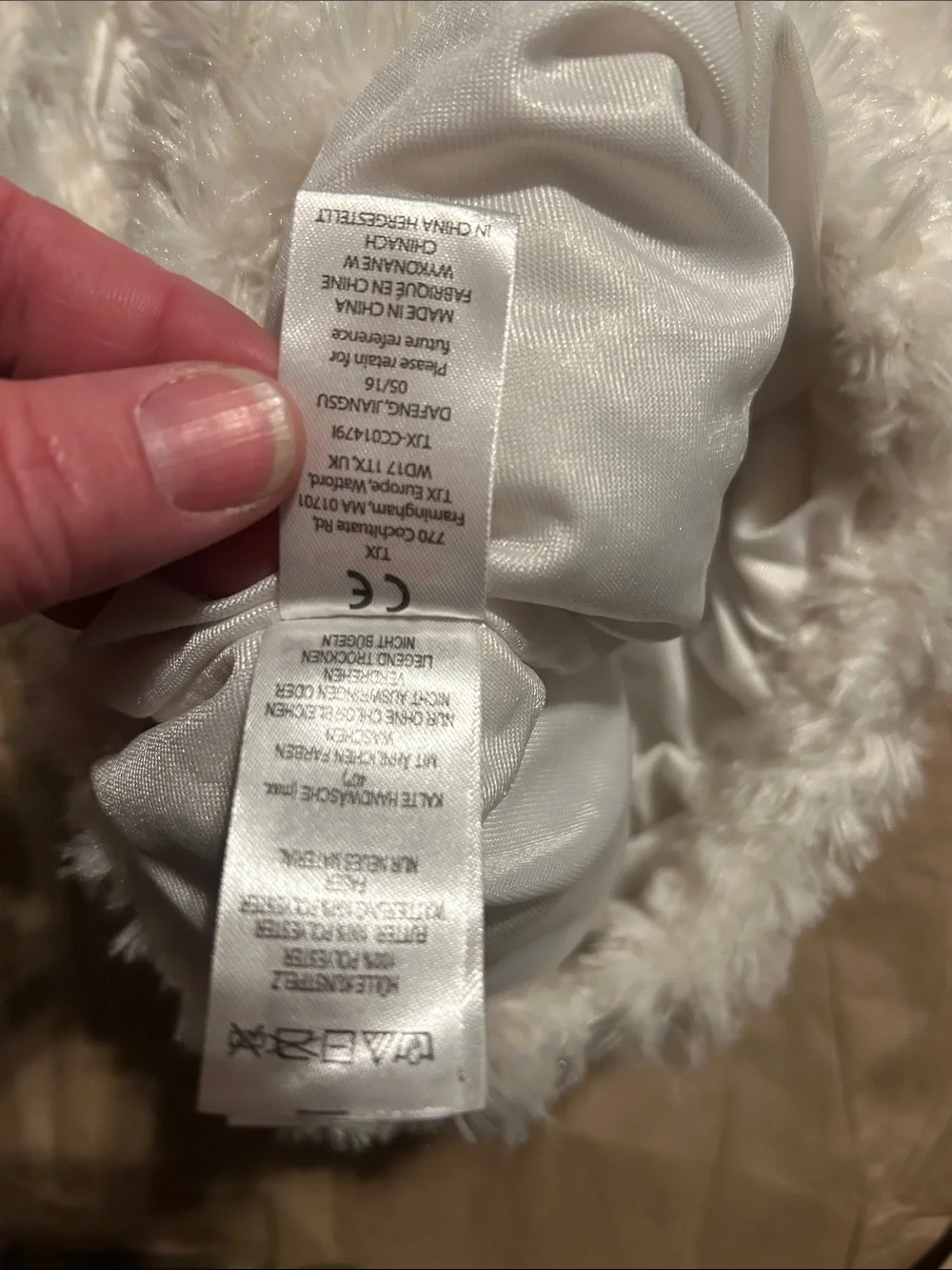 Plush White Lamb Cat Costume Hooded Pet Outfit 12/18 mnths